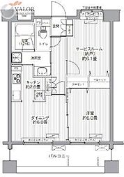 リベルタ港北 1SDKの間取図画像
