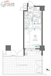 AELL横浜吉野町 1Kの間取図画像