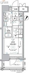 ベルグレード川崎AZ 1Kの間取図画像