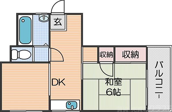 大阪府大阪市住吉区東粉浜2丁目(賃貸マンション1DK・4階・31.74㎡)の写真 その2