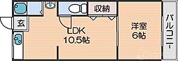 沢之町駅前ビル 1LDKの間取図画像