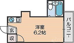 ディノ玉出 ワンルームの間取図画像