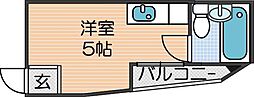サン玉出マンション ワンルームの間取図画像