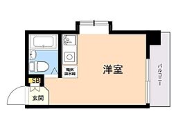 グランパーク西公園 ワンルームの間取図画像