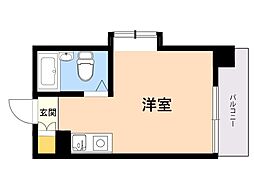 グランパーク西公園 ワンルームの間取図画像
