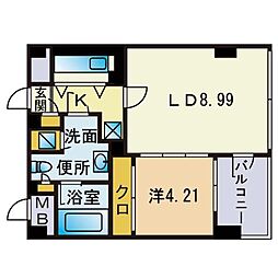 THEAPARTMENT 1LDKの間取図画像