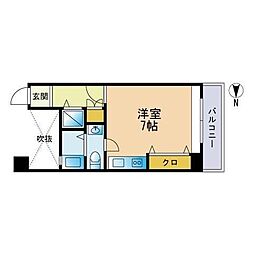 エステート・モアウエストパーク 1Kの間取図画像