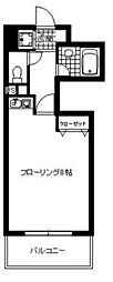 ライオンズマンション六本松第3 ワンルームの間取図画像