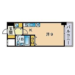 ヴィガー大濠 ワンルームの間取図画像