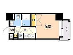 ダイナコートエスタディオ大濠公園 1Kの間取図画像