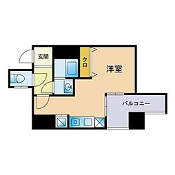 リード桜坂 ワンルームの間取図画像