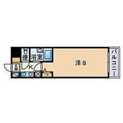 ヒルズ西赤坂 1Kの間取図画像