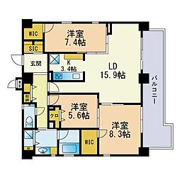 Girasole天神 3LDKの間取図画像