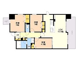 PRESSANCELOGER呉服町 3LDKの間取図画像