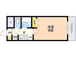 アール大濠公園 1Kの間取図画像