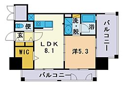 エンクレスト天神ステージ 1LDKの間取図画像
