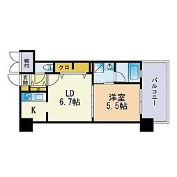 エンクレスト大手門3 2Kの間取図画像