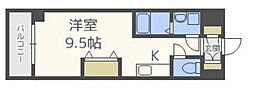 ラフィネスシャトードゥ赤坂 ワンルームの間取図画像