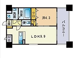 サヴォイグランデス 1LDKの間取図画像