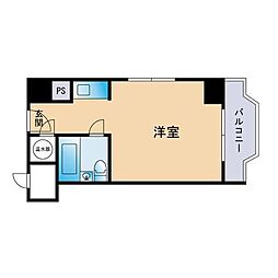 ファミール天神 ワンルームの間取図画像