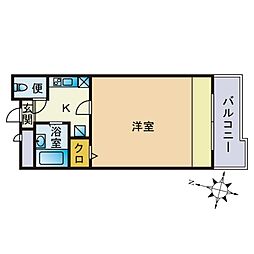 エステート・モア舞鶴 1Kの間取図画像