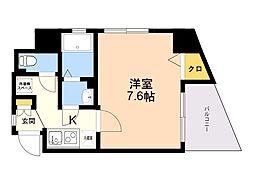 ラフォーレ赤坂アネックス 1Kの間取図画像