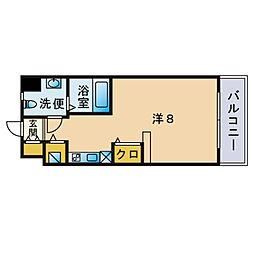 エンクレスト舞鶴 ワンルームの間取図画像