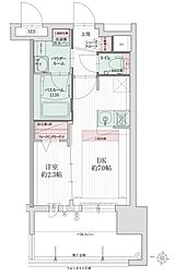 グランフォーレ博多プレミアベイサイド 1DKの間取図画像