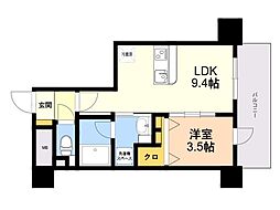 Pavana Jionne寺町通り 1LDKの間取図画像