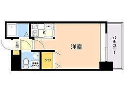 エステート・モア警固 1Kの間取図画像