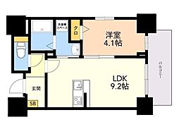 ときわビル 1LDKの間取図画像