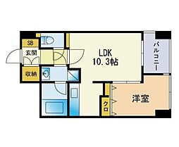 ラクレイス平尾ステーション 1LDKの間取図画像