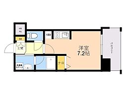 エンクレスト天神GLEE ワンルームの間取図画像