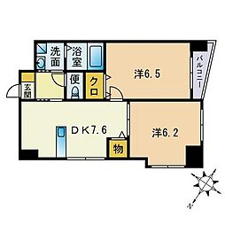 アイヴェール平尾 1LDKの間取図画像