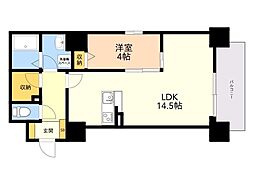 ときわビル 1LDKの間取図画像