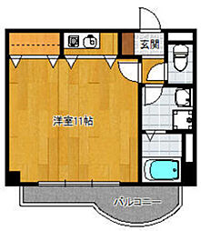 モアフィールド天神南 ワンルームの間取図画像