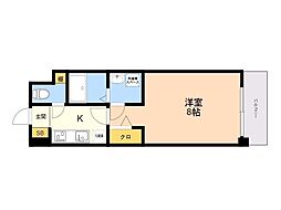 グランフォーレ桜坂ステーションプラザ 1Kの間取図画像