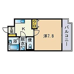 パエゼ今泉 1Kの間取図画像