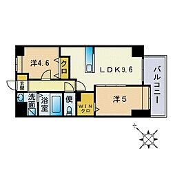 リブル高砂 2LDKの間取図画像