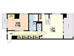 エンシェント山荘通り 1LDKの間取図画像