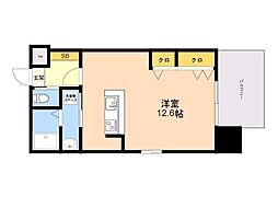 サヴォイコートオブアームズ ワンルームの間取図画像