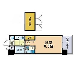 エステート・モア天神STUDIO 1Kの間取図画像