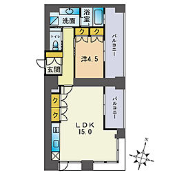 CAITAC LIVINCOURT FUKUOKA 1LDKの間取図画像