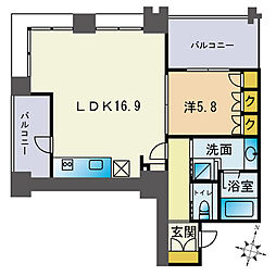 CAITAC LIVINCOURT FUKUOKA 1LDKの間取図画像