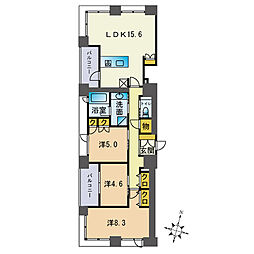 CAITAC LIVINCOURT FUKUOKA 3LDKの間取図画像