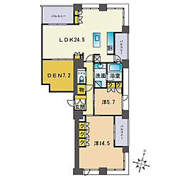 CAITAC LIVINCOURT FUKUOKA 2SLDKの間取図画像
