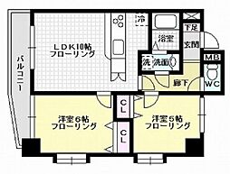 クリエート白金 2LDKの間取図画像