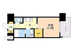 エンクレスト天神FOCUS 1Kの間取図画像