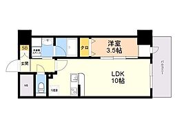 シンセラティ薬院 1LDKの間取図画像