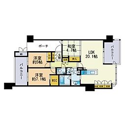 グランドメゾン浄水ガーデンシティサウスフォレスト 3LDKの間取図画像